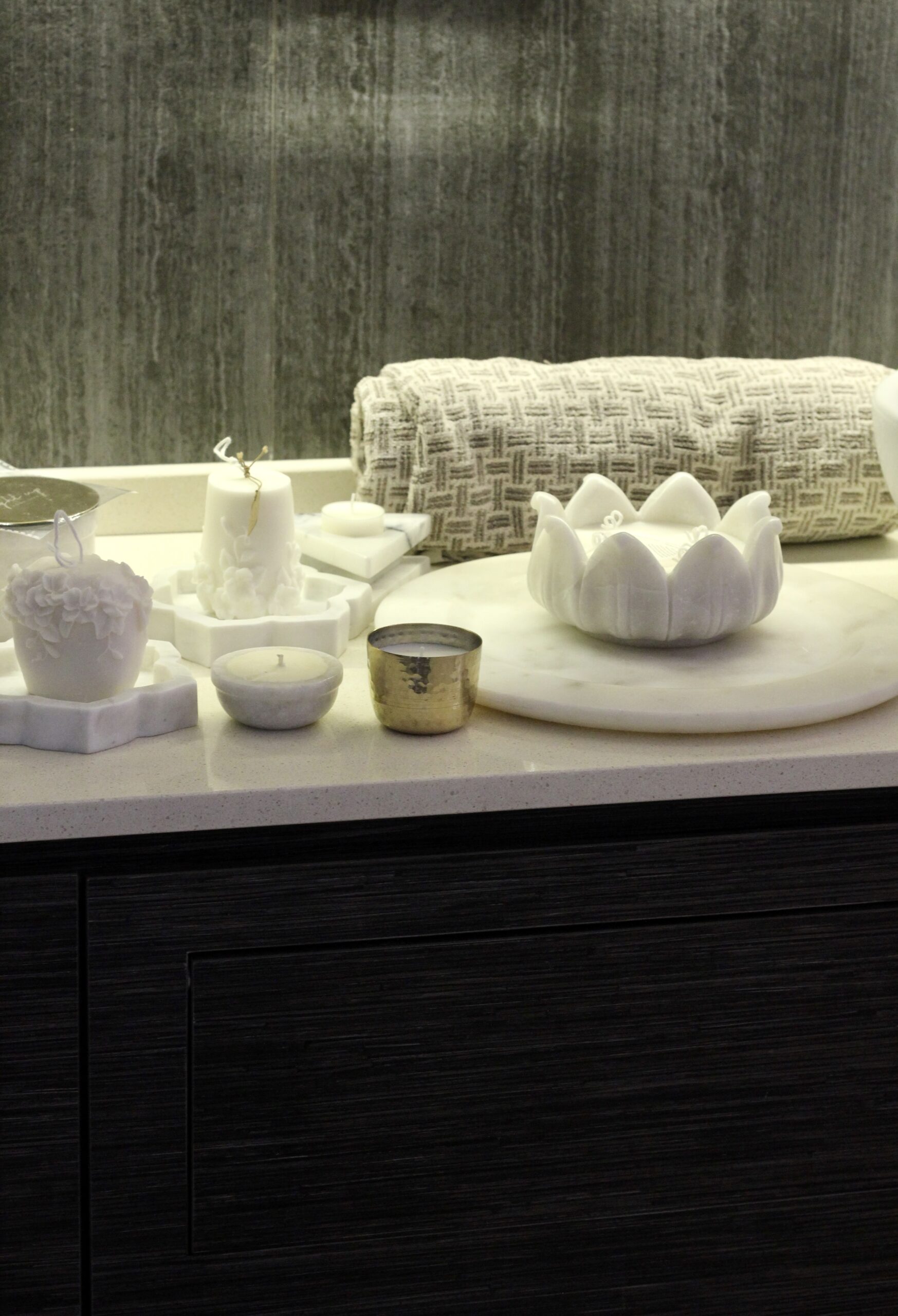 Candles in Authentic Marble